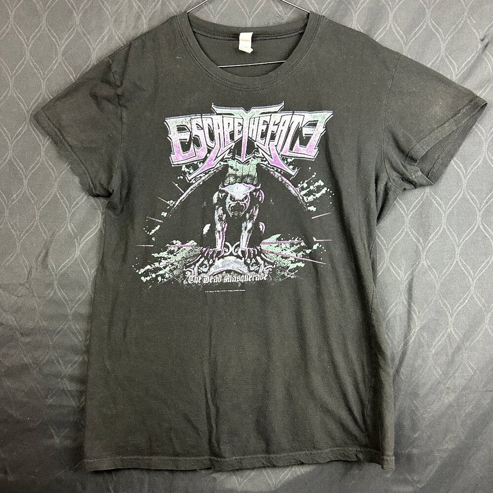 Escape The Fate 2011 T Shirt Womens Medium Short Sleeve Band Emo Punk Band Tee